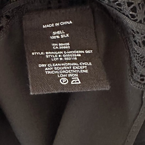 NWT Theory Womens Black Bringam Crepe Sleeveless Silk Top Size Small - Picture 4 of 5